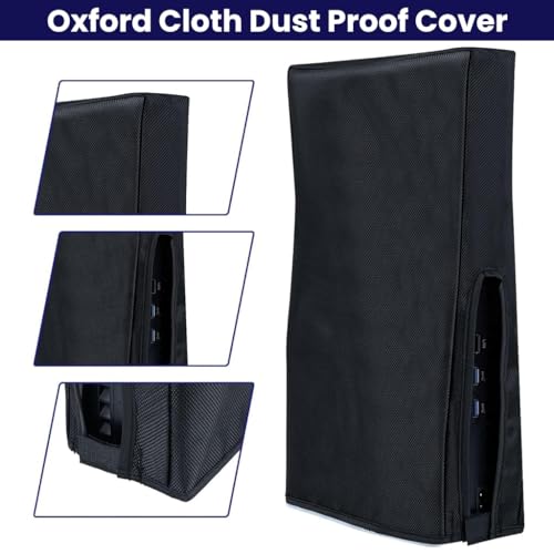 ZORBES® Dust Cover for Sony PS5 Console Oxford Cloth Proof Sleeve PlayStation 5 Game Accessories Digital Edition Disc Black 2 PCS ZORBES® Dust Cover for Sony PS5 Console Oxford Cloth Proof Sleeve PlayStation 5 Game Accessories Digital Edition Disc Black 2 PCS